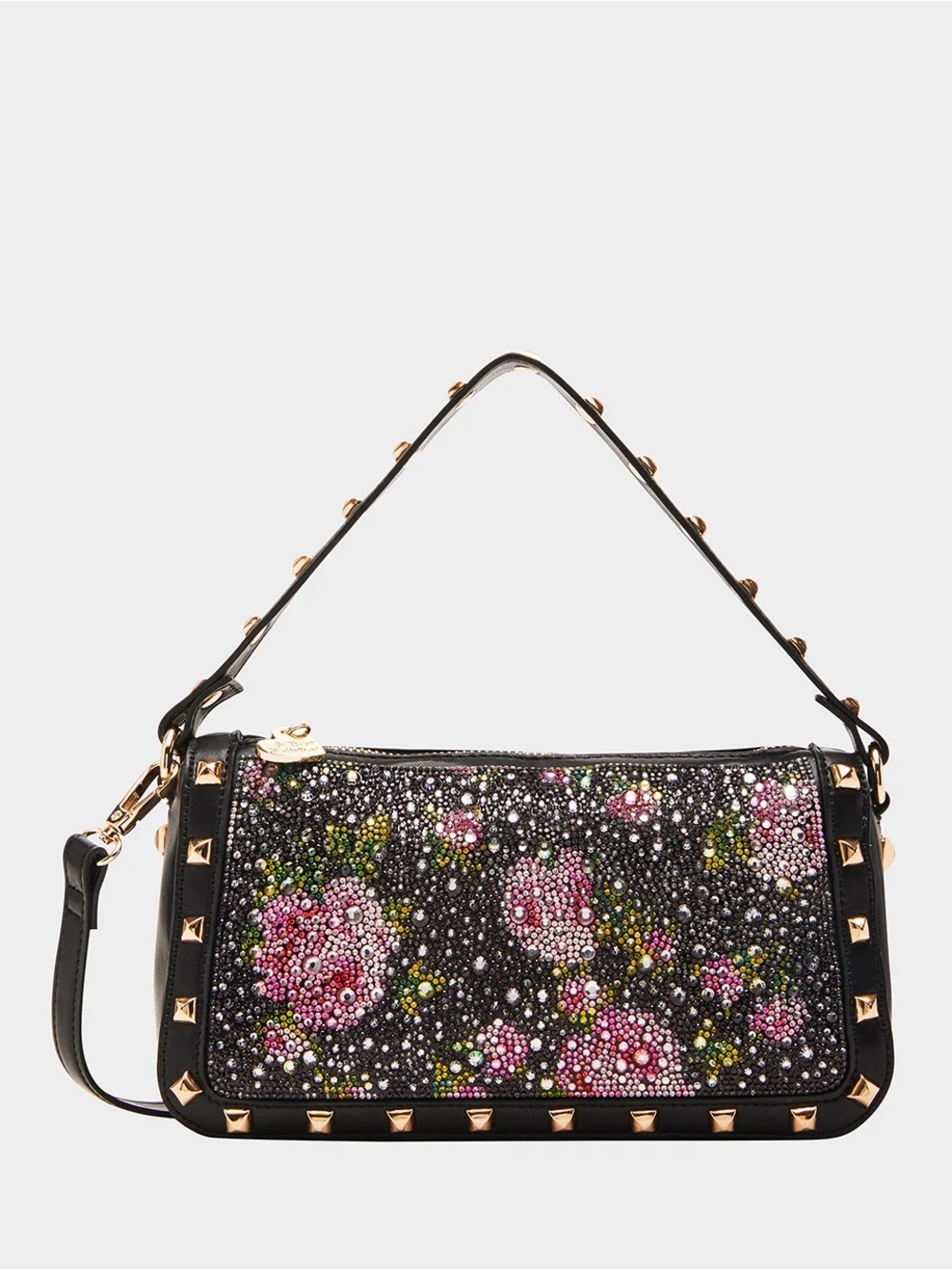 Betsey Johnson Floral Rhinestone Studded Purse